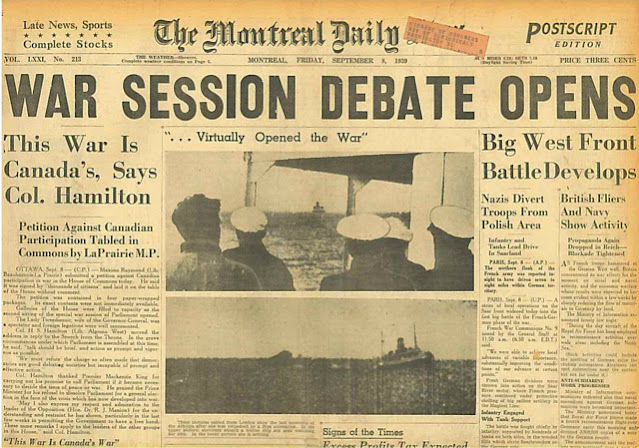 The Montreal Daily 8 September 1939 worldwartwodaily.filminspector.com