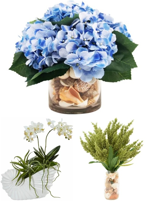 Faux Flowers with Shells