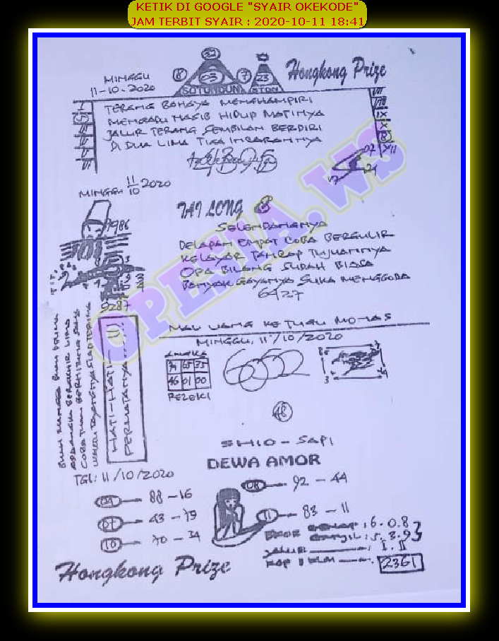 1 New Message Kode Syair Hongkong 11 Oktober 2020 Forum Syair Togel Hongkong Singapura Sydney