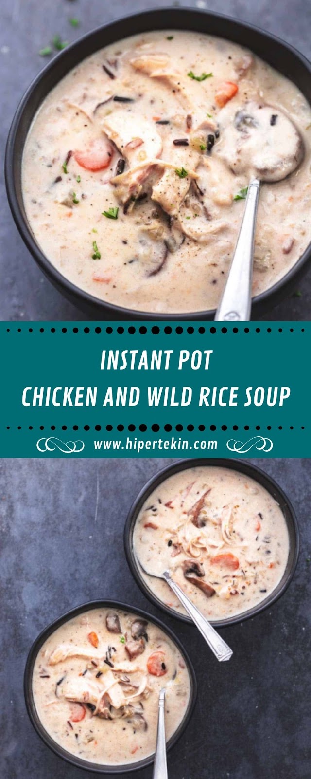 INSTANT POT CHICKEN AND WILD RICE SOUP