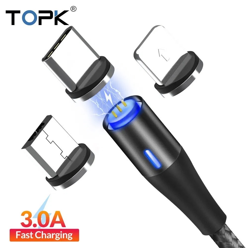 Topk AM23 Micro / USB Type C / iPhone Cable Antor