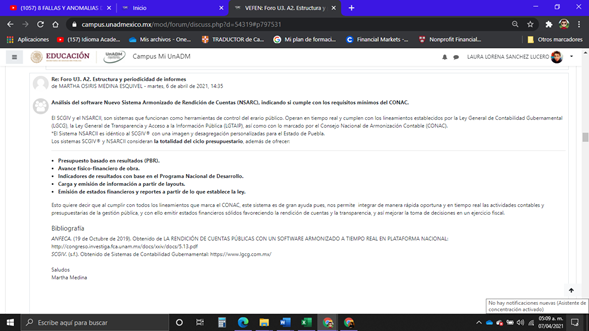 MÓDULO 11 UNIDAD 3 ACTIVIDAD 2 ESTRUCTURA Y PERIODICIDAD DE INFORMES