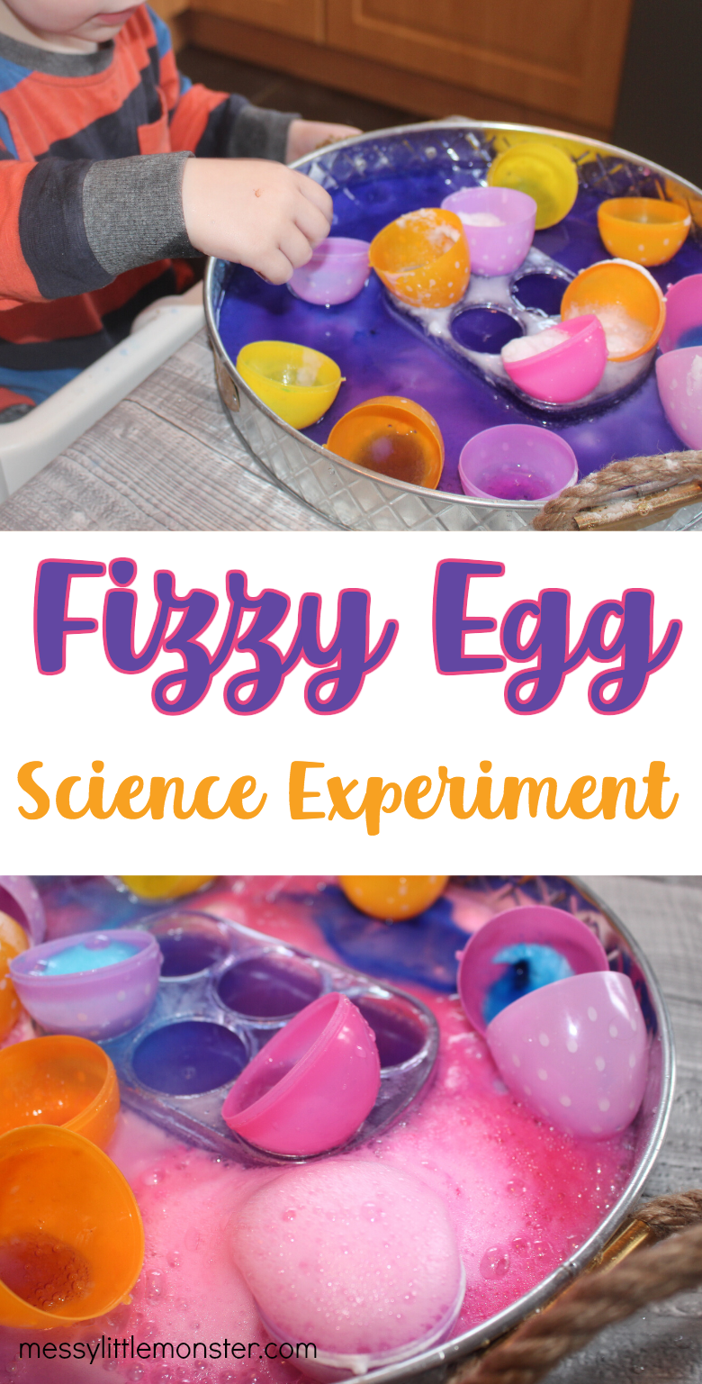 Fizzy Egg Baking Soda and Vinegar Reaction Messy Little Monster