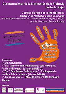24 de noviembre Palermo de 15 a 18 hs. No a la violencia contra la mujer