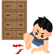タンスに小指をぶつけた人のイラスト