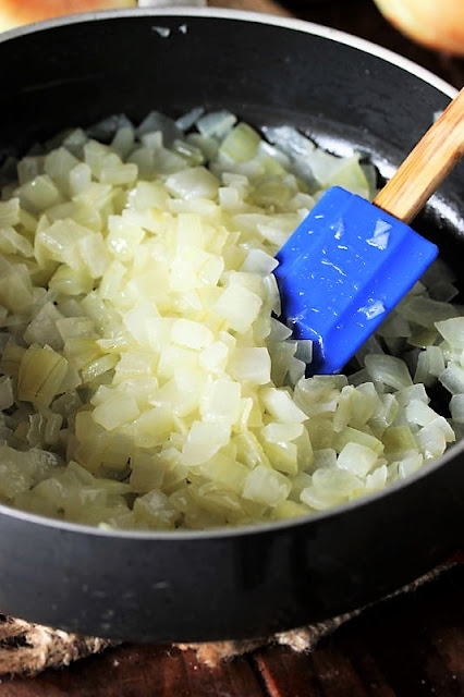 Pan of Sauteed Chopped Vidalia Onions Image