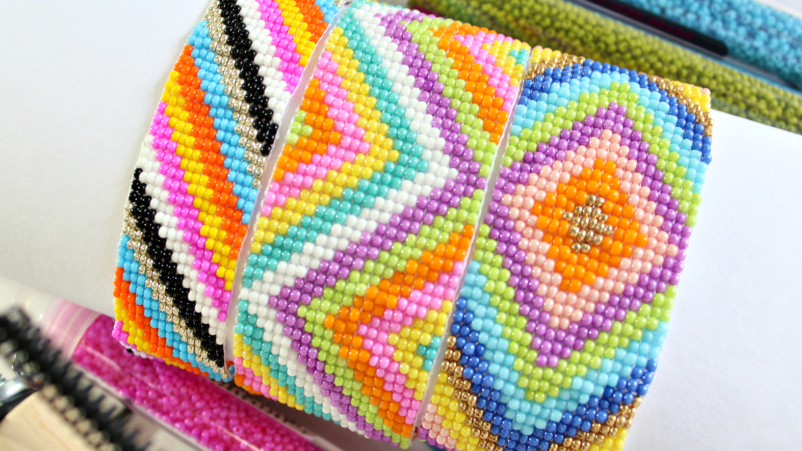Free Bead Loom Pattern: Heart Bracelet – Sugar Beet Crafts