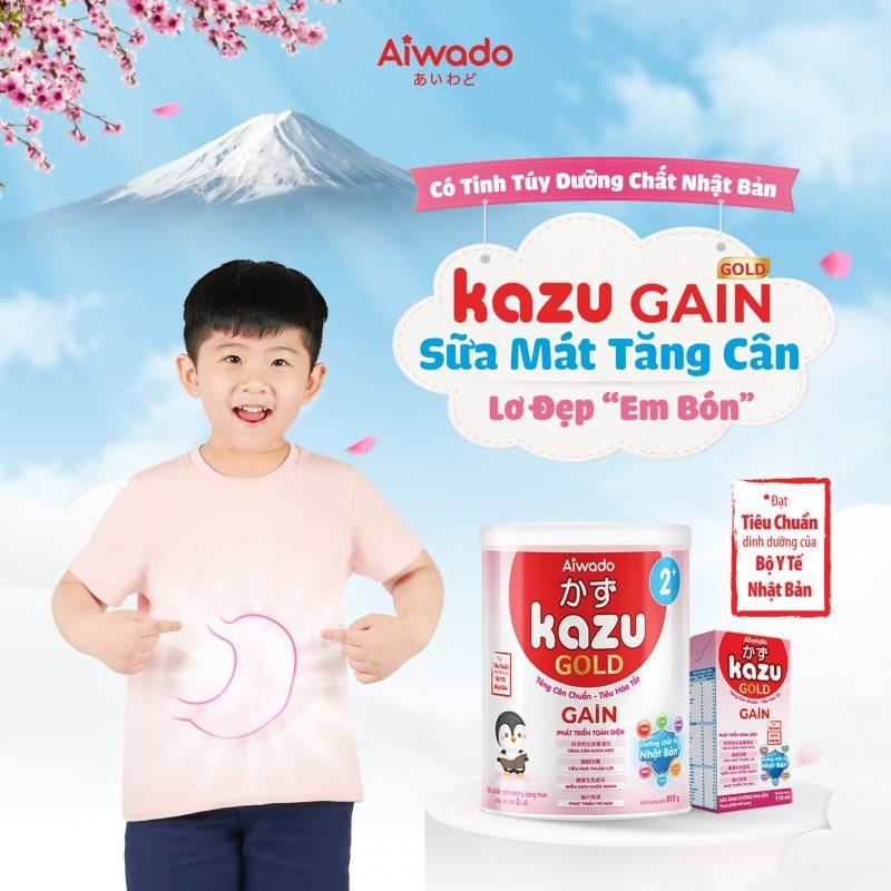 [AIWADO] Sữa Mát Tăng Cân Kazu Gain Gold 1+ 350g (12 - 24 Tháng)