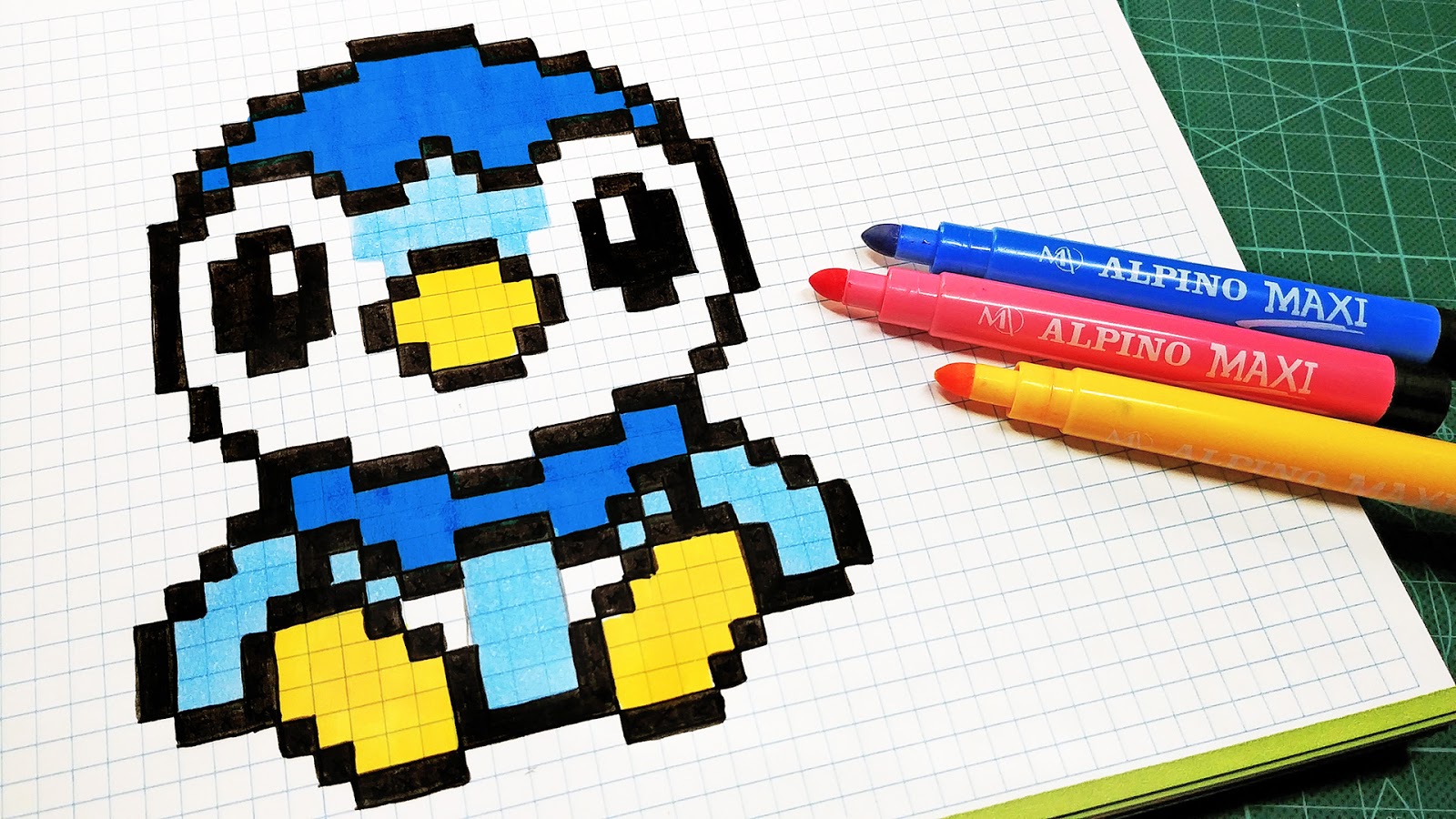 Handmade Pixel Art How To Draw Piplup Pokemon pixelart