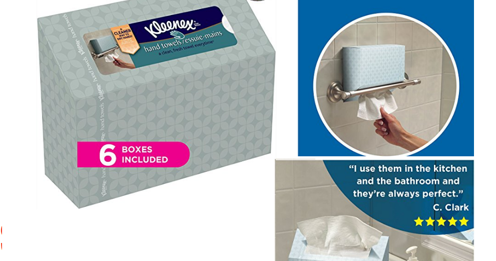 GLITCH PRICE! 6 Boxes of 60 Kleenex Hand Towels, SingleUse Disposable