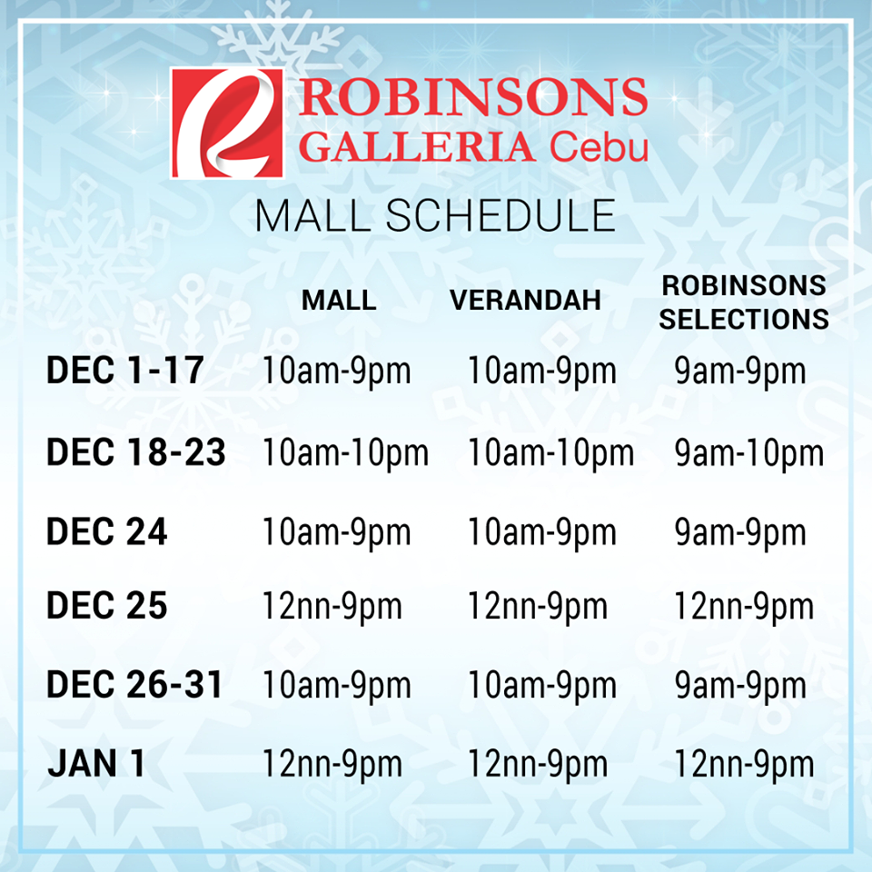 Manila Shopper Holiday Mall Hours, Supermarkets & Theme Parks Holiday