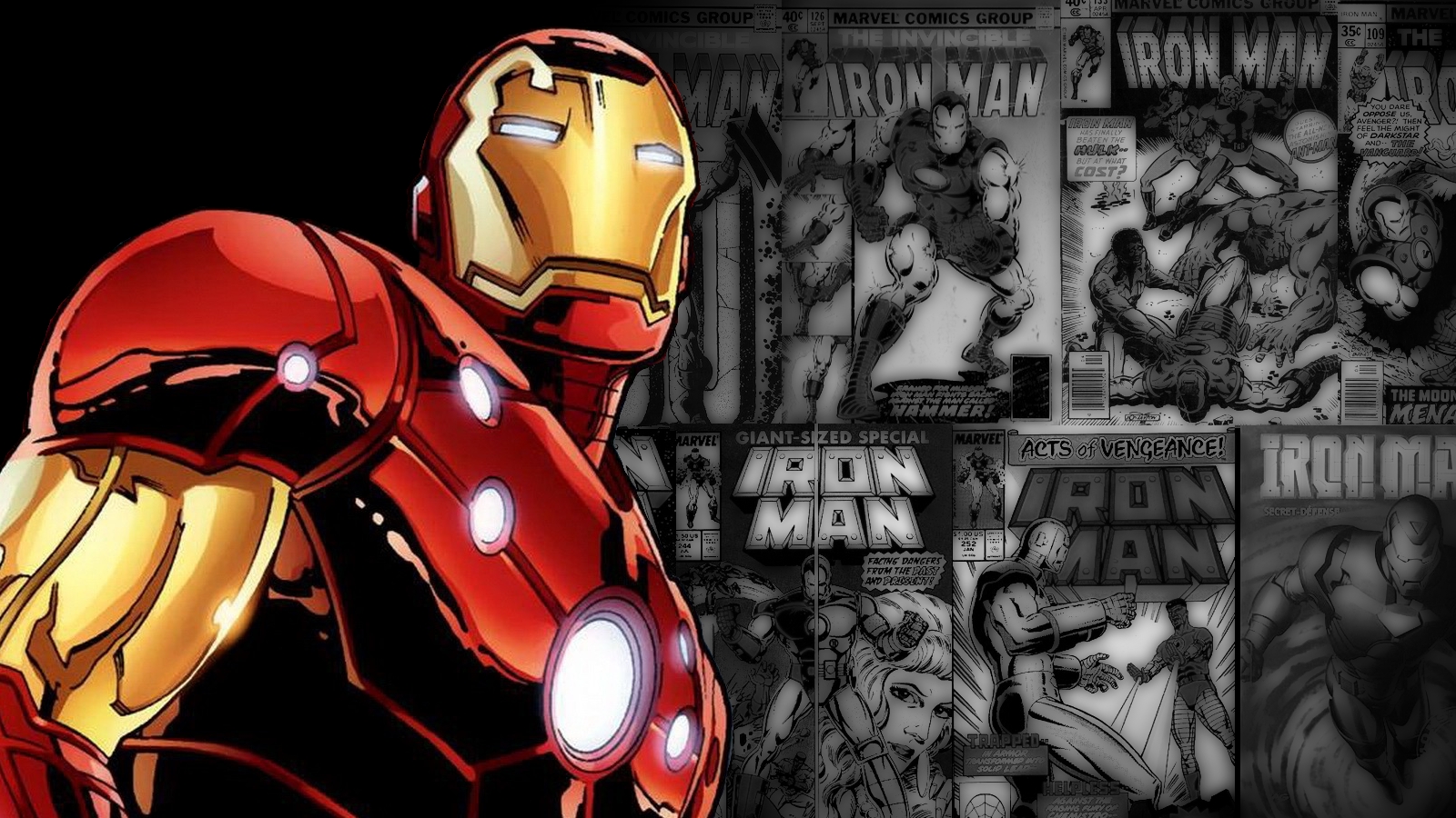 Rendered Bits Iron Man Comic Wallpaper