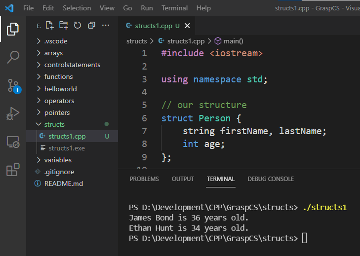 Structures in C++