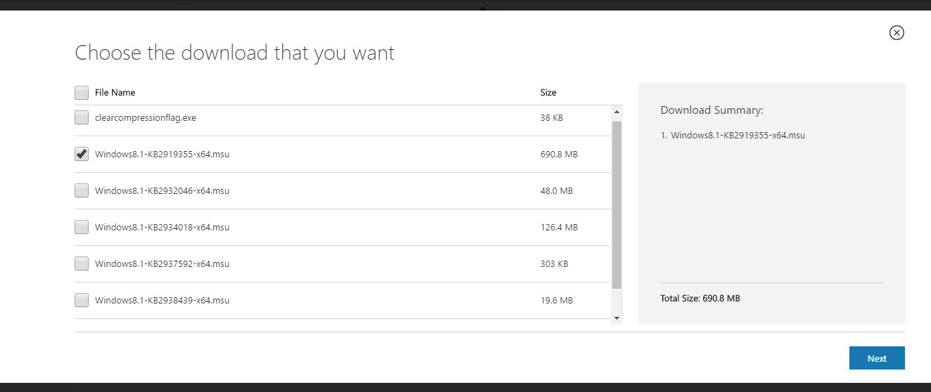 FaceITNet: Windows 8.1 Update (KB2919355) Is Not Applicable To.