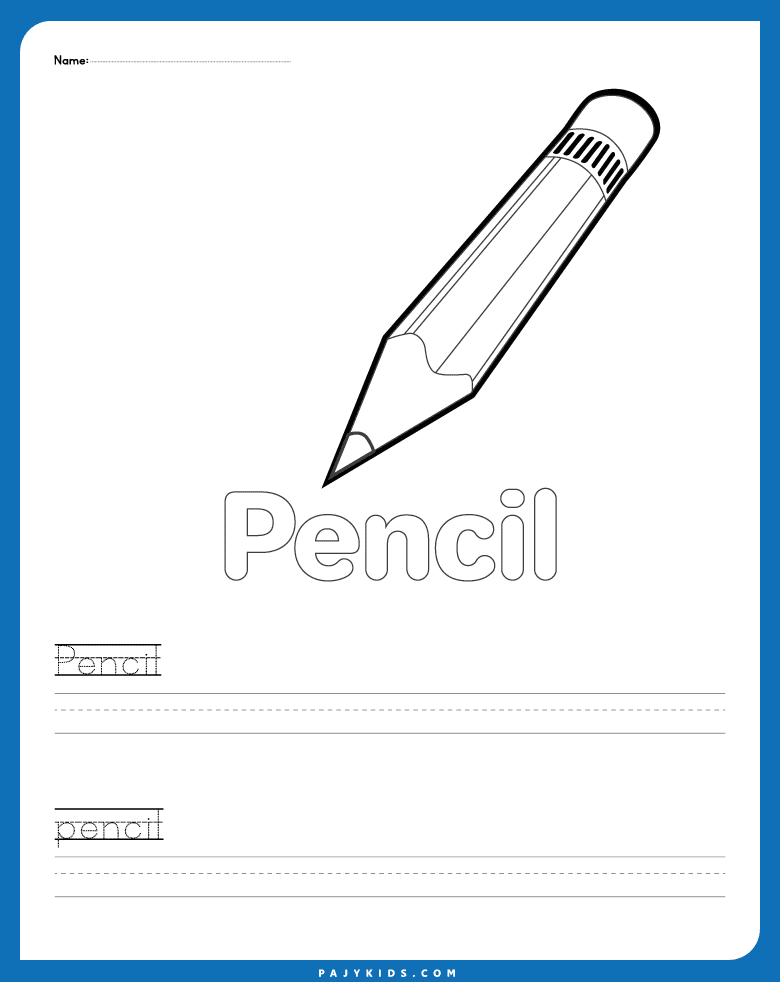 ورقة عمل لتلوين حرف p مع الشكل الذي يبدأ بنفس الحرف وهو نشاط تمهيدي ترفيهي يساعد في كتابة الحرف.
