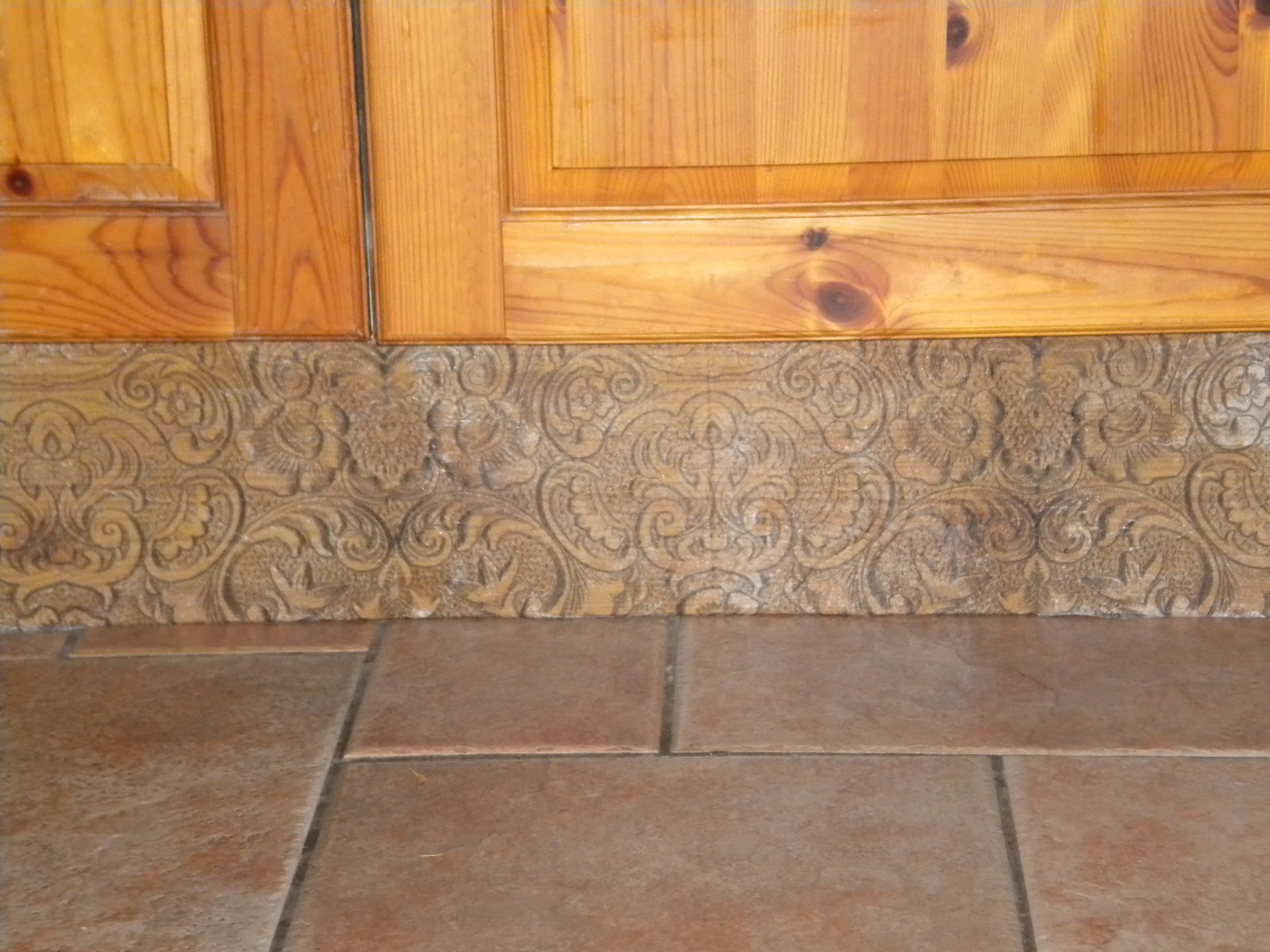 Being Creative Kitchen baseboards