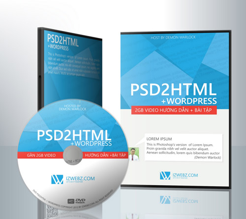 DVD PSD2HTML + WordPress rất hay của Izwebz