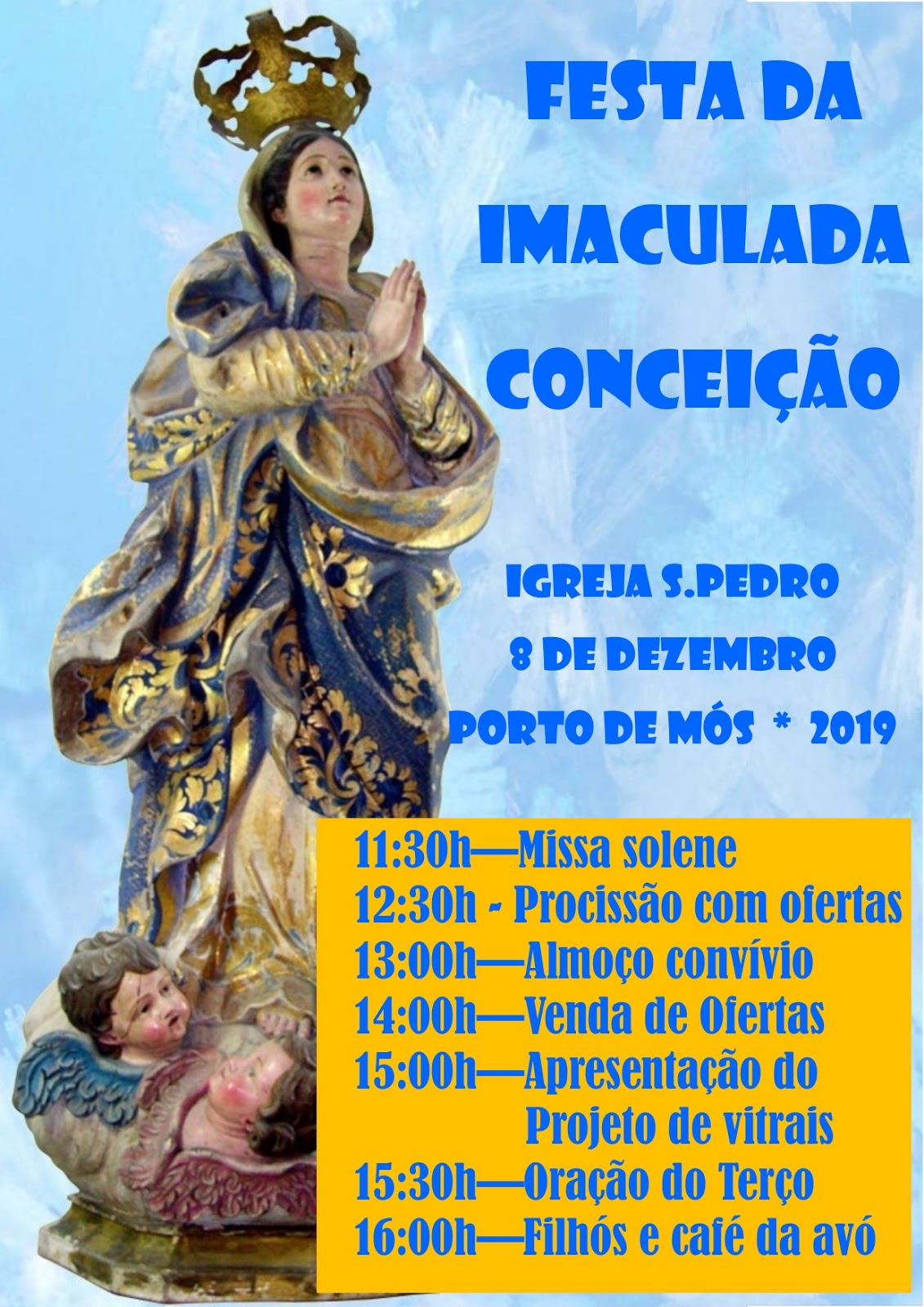 Festa da Imaculada Conceição 8 de Dezembro Paróquia Porto de Mós