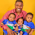 Check out Lovely Photos of Yinka Ayefele and his Triplets