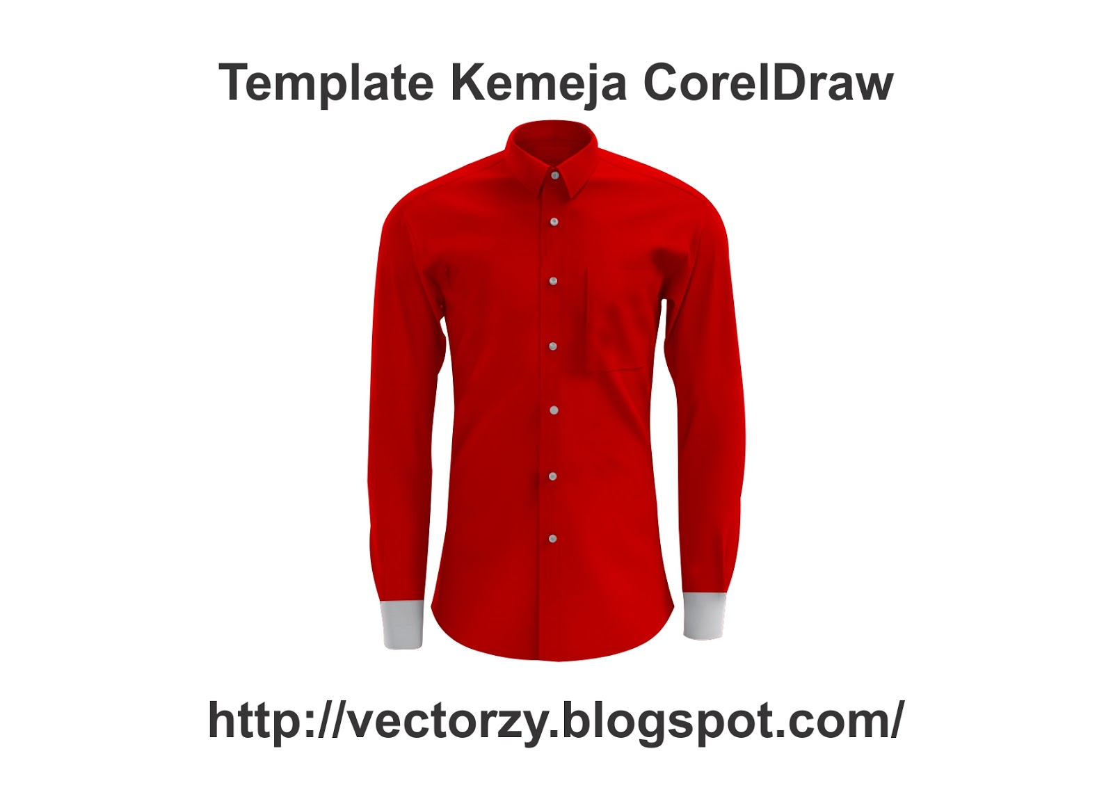 Download Mockup Kemeja Lengan Panjang Vector CorelDraw Cdr File