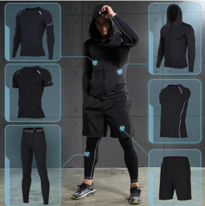 Compression and quick-drying men's clothing
