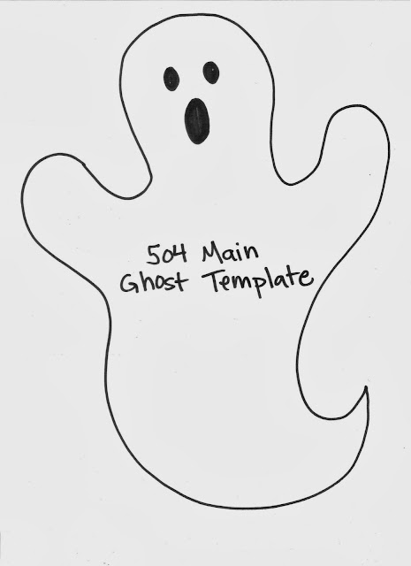 Easy Ghost Garland Template by 504 Main
