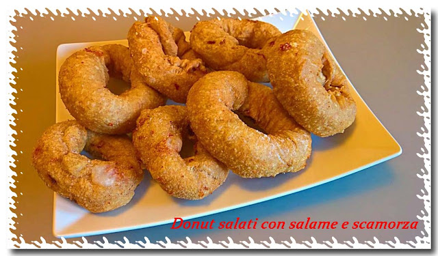 donut salati con salame e scamorza