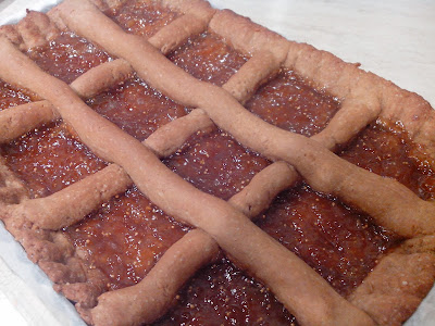 crostata con farina di castagne e marmellata di fichi