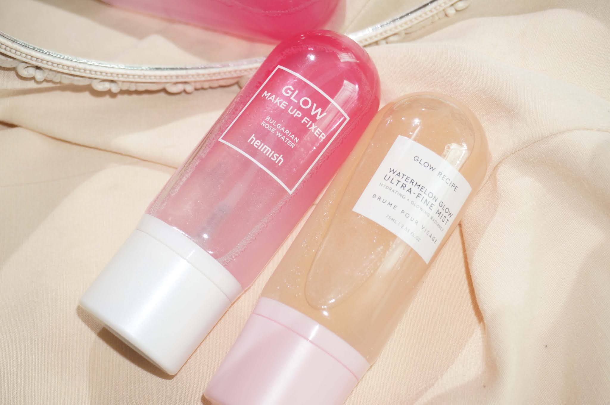 Joyce Lau Heimish Glow Fixer Spray Review Glow Recipe Watermelon Glow Ultra Fine Mist Dupe