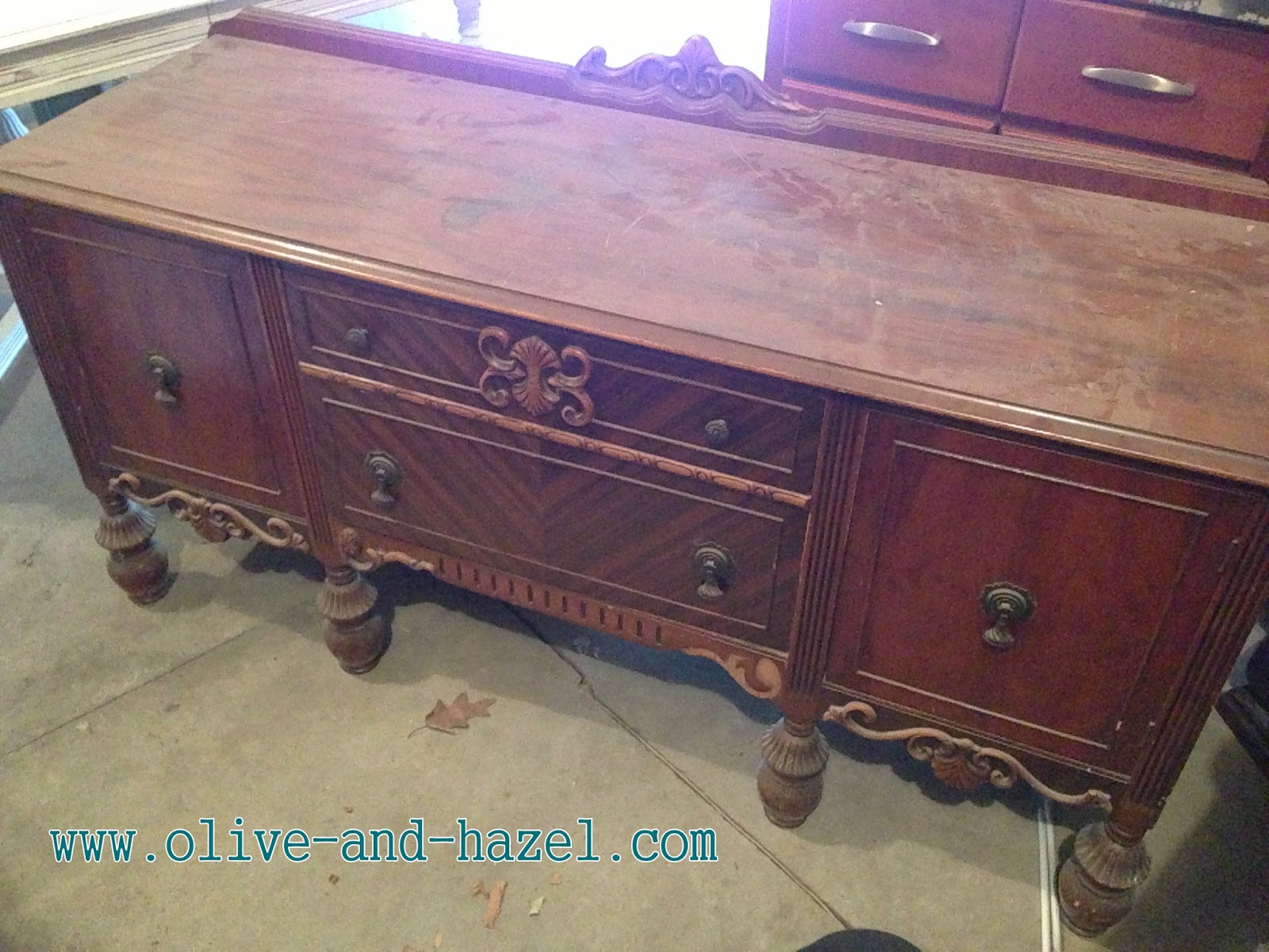 olive + hazel decor co. AMAZING antique dining table with hidden