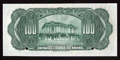 Banknotes Money currency from Brazil - 100 MilReis Cruzados Cruzeiros Reais