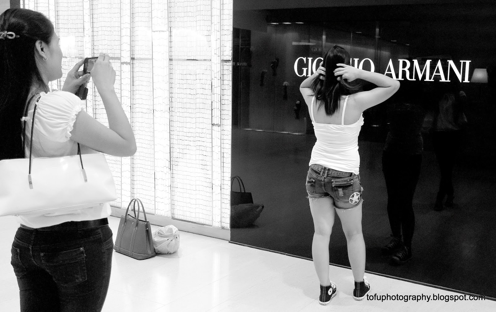 Tofu Photography Posing In A Shopping Mall In Hong Kong 