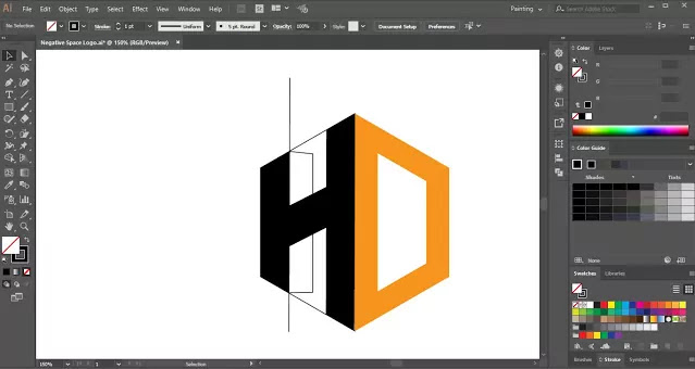 Negative Space Logo in Adobe Illustrator