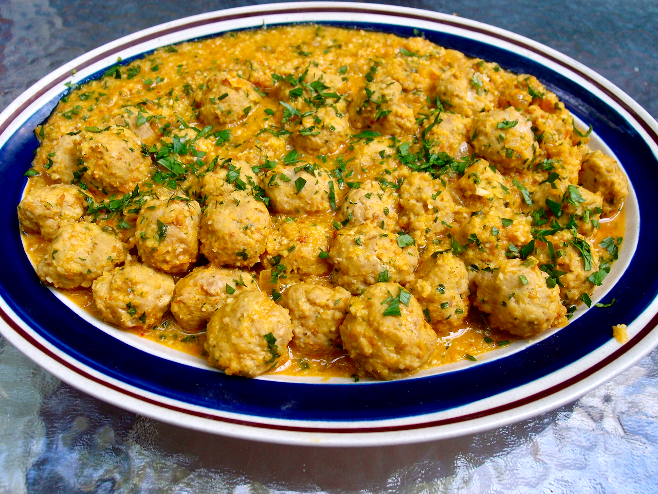 Sunday, dinner for two: Recipe Notes: Spanish-style Meatballs in Almond
