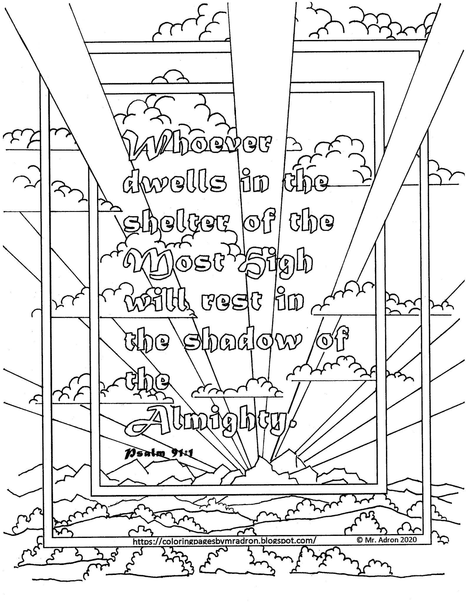 Coloring Pages For Kids By Mr Adron Free Psalm 91 1Print And Color coloring-pages-for-kids-by-mr-adron-free-psalm-91-1print-and-color