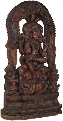 Large Dakshinamurti Shiva Wooden Carved