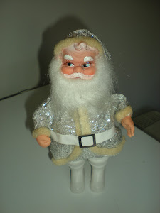 Silver Glitter Santa