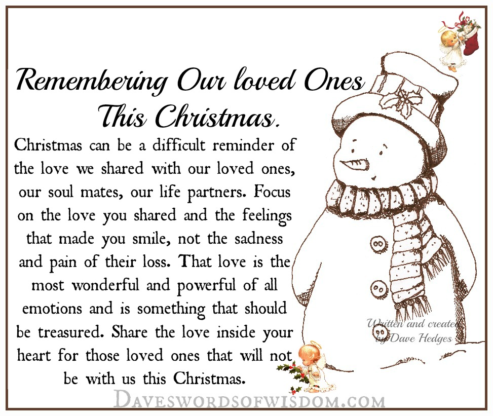 Remembering Loved es This Christmas