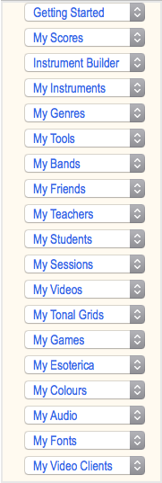 World Music Visualisation Aggregator Platform Populated Main Menu #VisualFutureOfMusic #WorldMusicInstrumentsAndTheory