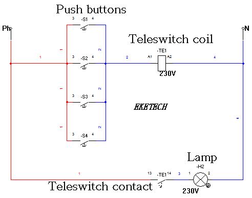 wring a teleruptor | connecting a teleswitch