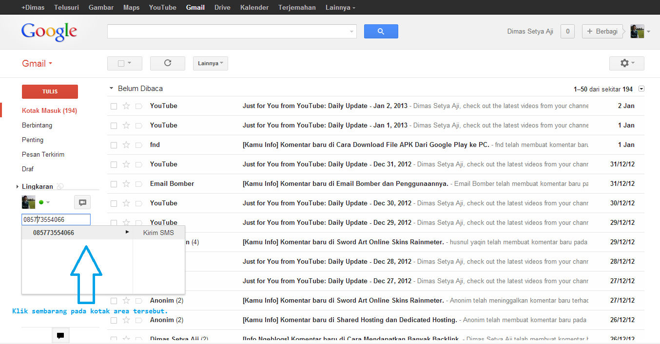 Just for Fun: Cara Mengirim Sms Gratis di gmail