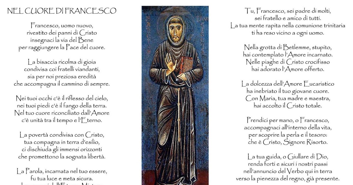 Preghiera S Francesco D Assisi leggoerifletto: 4 ottobre 2017 - Scritti e preghiere - San Francesco d