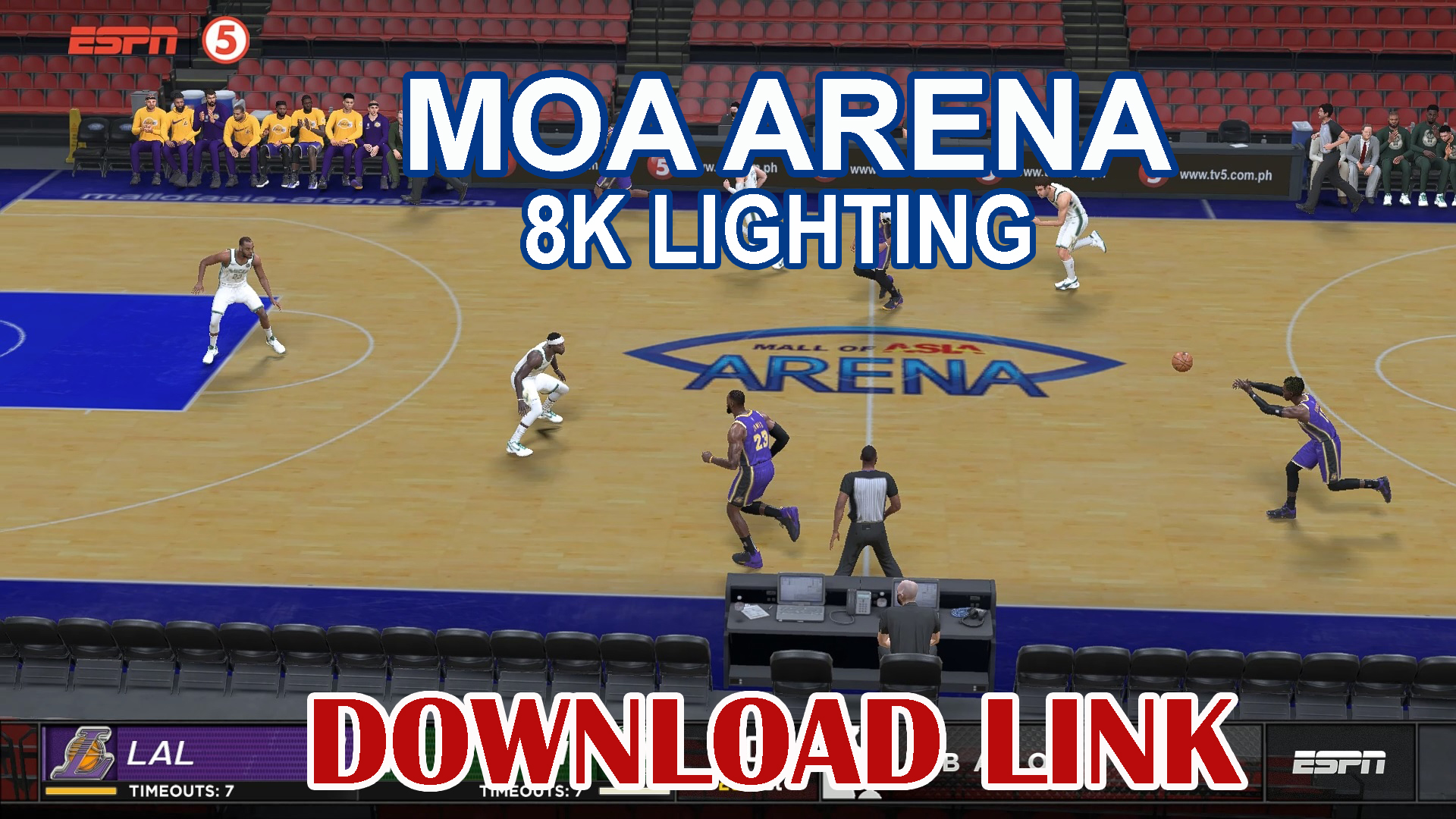 NBA 2K21 MOA Arena Mod with 8K Lighting, Arena, Court and Dornas by Gil Kweba