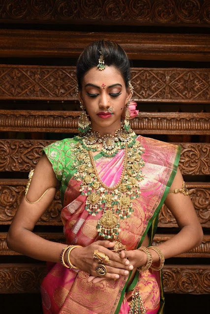 Bride in Guttapusalu Nagas Choker Bride in Guttapusalu Nagas Choker