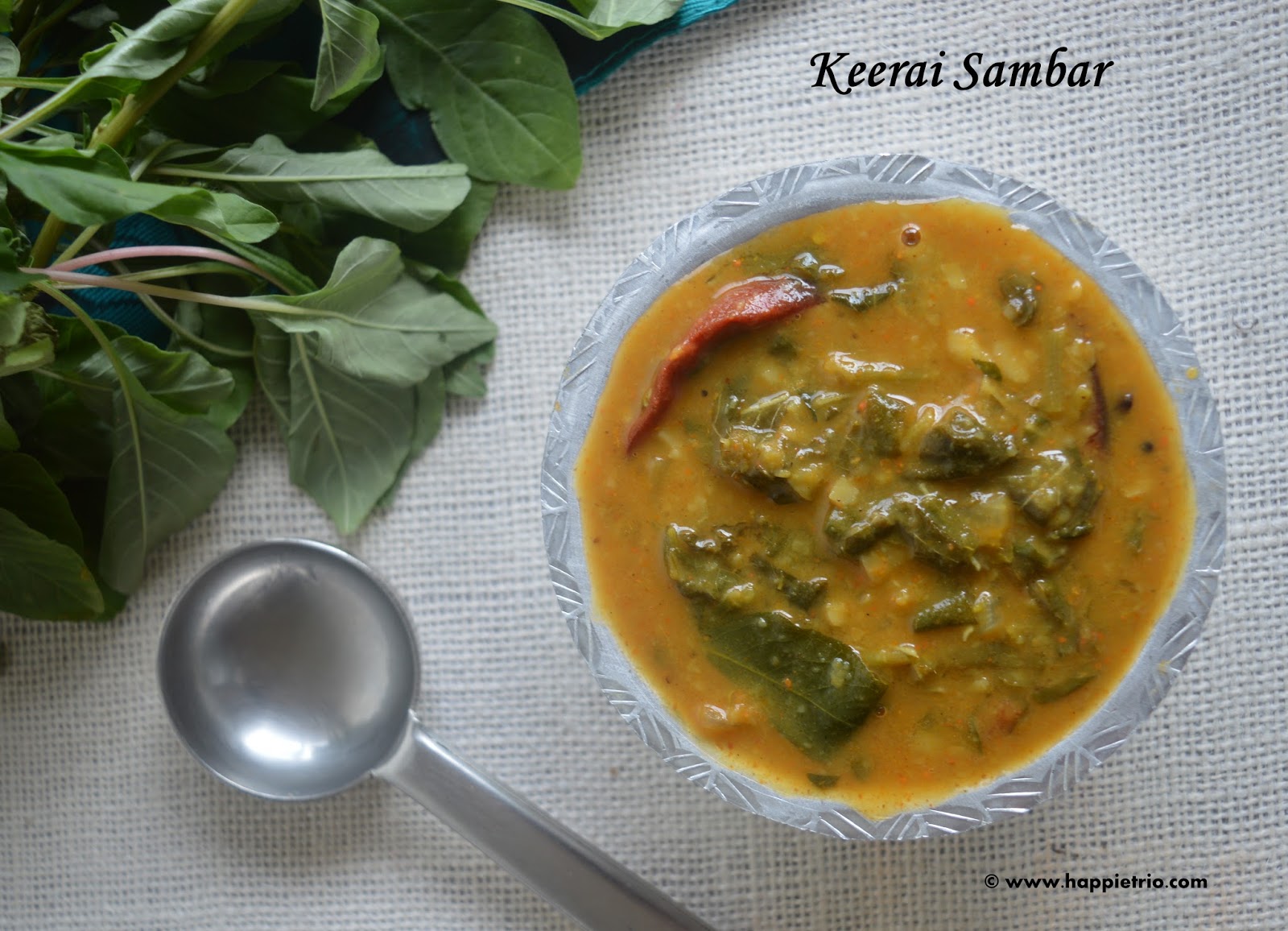 Keerai sambar Greens Sambar Cook with Sharmila