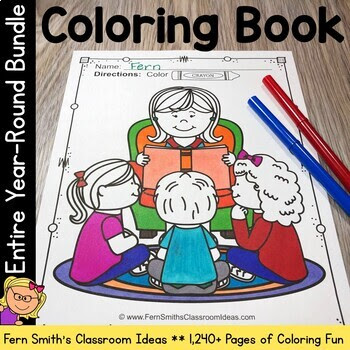 Coloring Pages For An Entire Year Big DISCOUNTED Bundle!