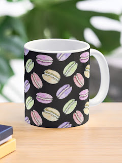Macaroon-patterned mug