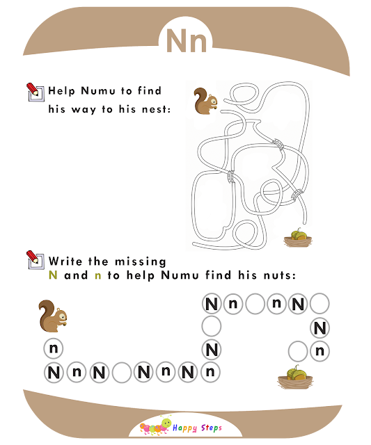 Activity Worksheet -3 Letter N