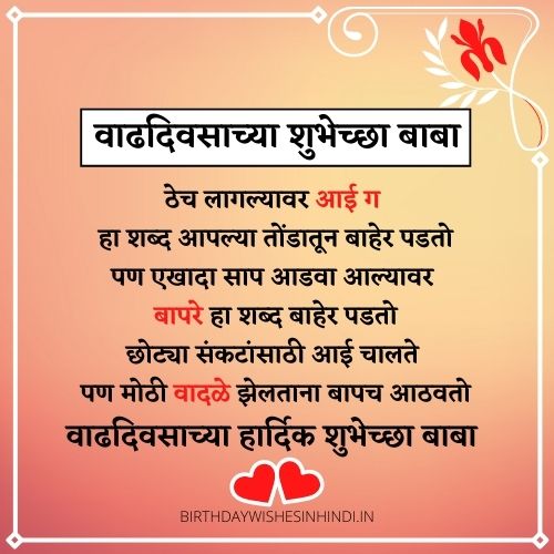 Birthday Wishes For Father In Marathi