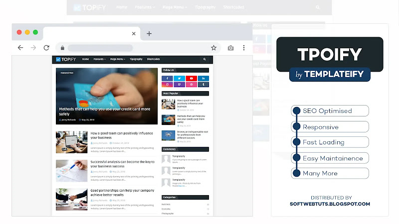 Topify - Responsive Blogger Template